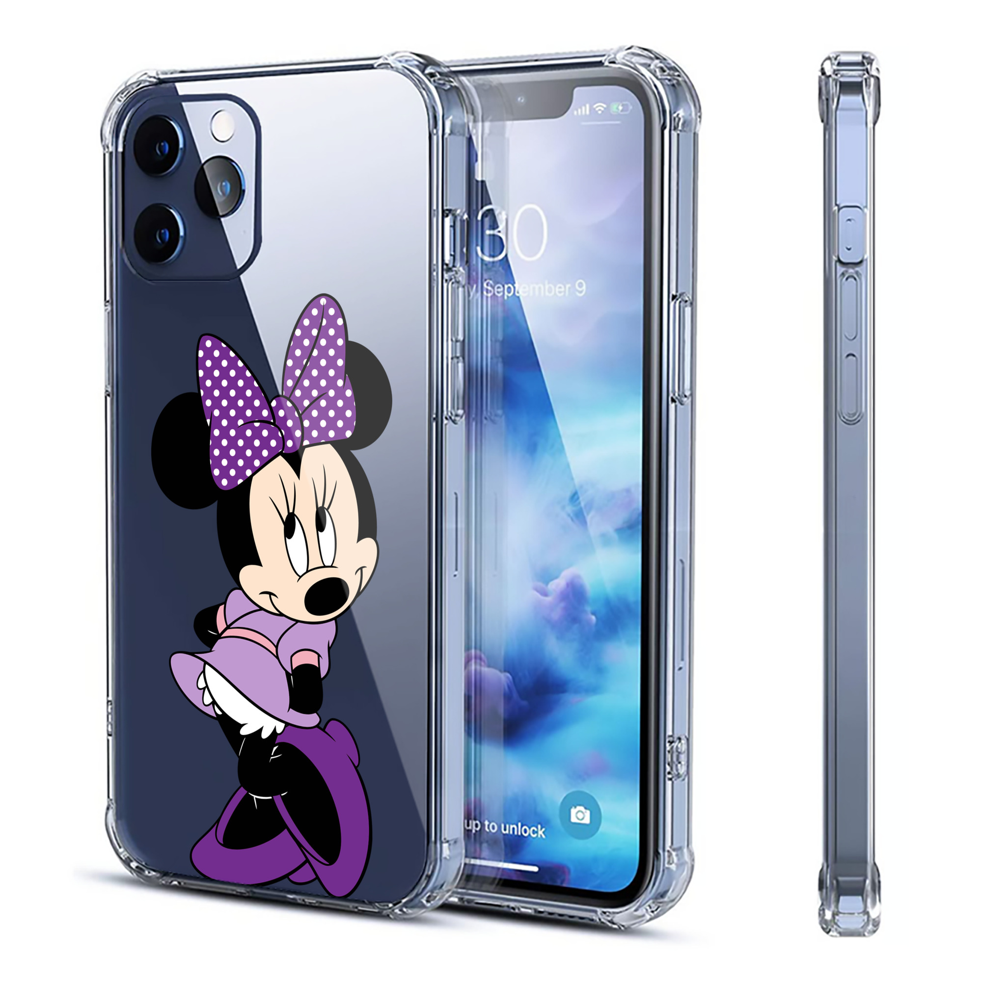 （画像用） ミッキーマウス Mickey Mouse 【iPhone 12シリーズ対応】透明スマホケース（クリアソフトケース）